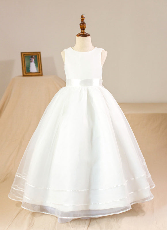 Robe Enfant Mariage Élégante En Satin