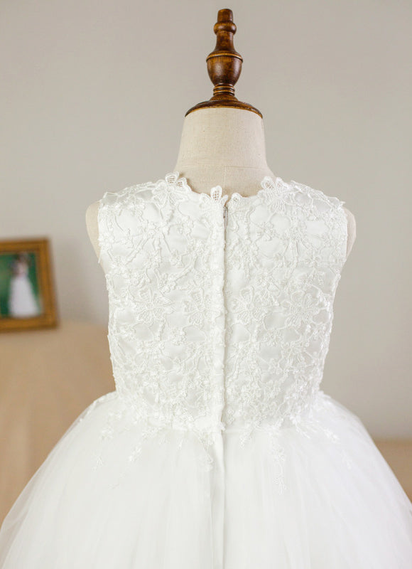 Robe Enfant Nuptiale En Tulle. - gallery 3