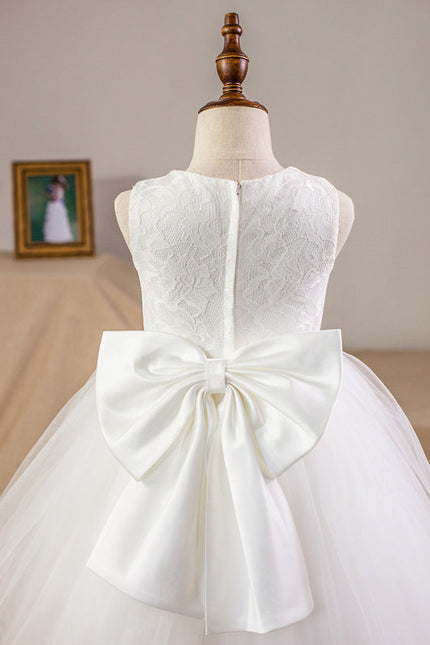 Robe Enfant Mariage Élégante Avec Nœud - gallery 3