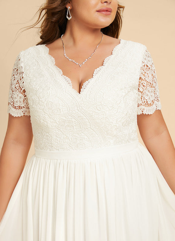 Robe Nuptiale Fluide À Dentelle - gallery 7