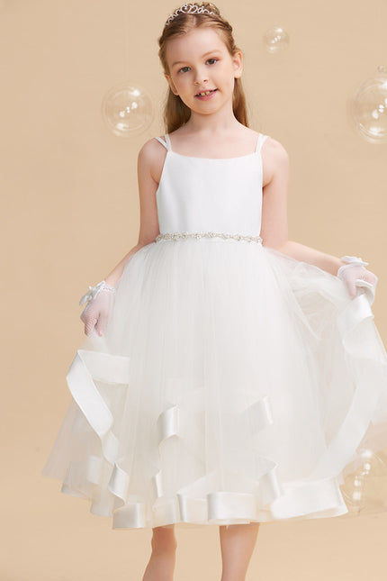Robe Enfant Satinée Avec Tulle. - gallery 4