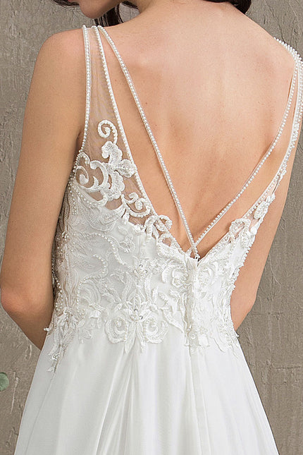 Robe Nuptiale Délicate À Dos Nu - gallery 2