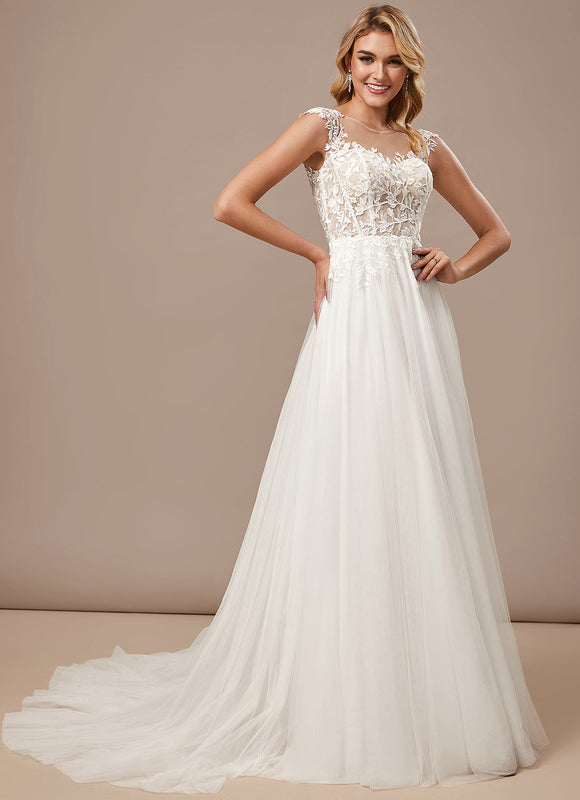 Robe De Mariee Fluide Dentelle - gallery 1