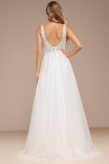 Robe Nuptiale Vaporeuse À Paillettes - gallery 6