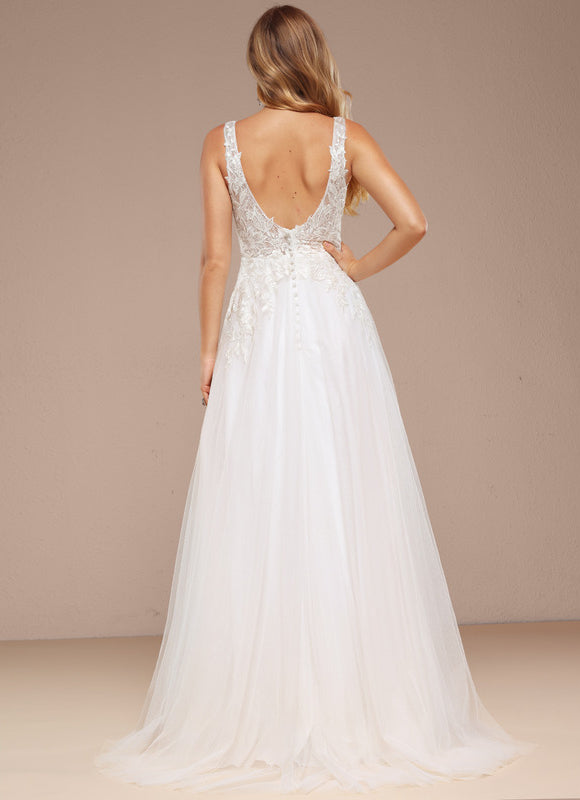 Robe Nuptiale Vaporeuse À Paillettes - gallery 6