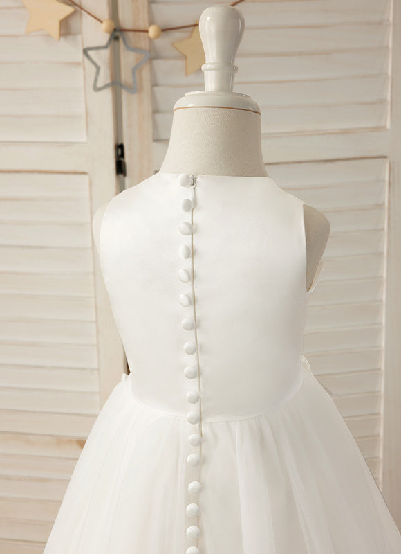 Robe Enfant Élégante En Tulle - gallery 1