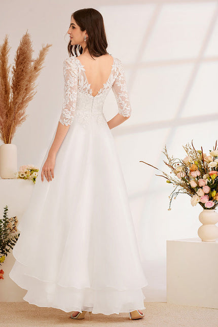Robe Nuptiale Fluide À Volants Raffinés - gallery 3