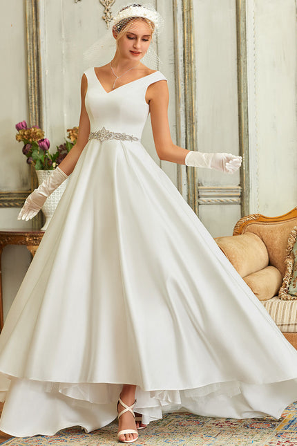 Robe De Mariée Moderne En Soie - gallery 1