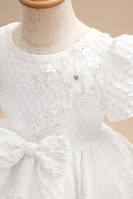 Robe Enfant Satinée À Fleurs Délicates - gallery 6