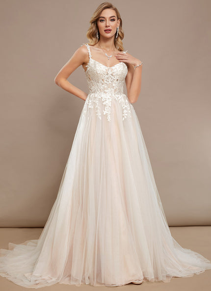 Robe Nuptiale Éthérée En Tulle