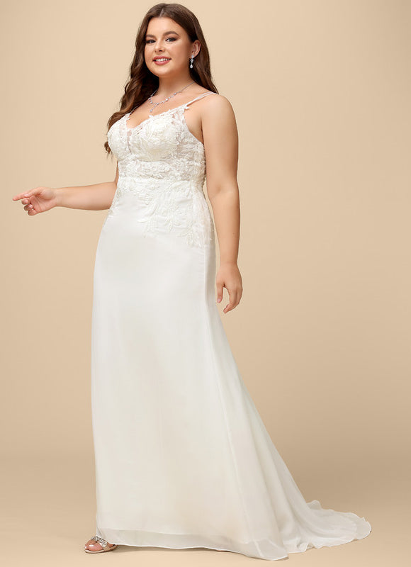 Robe De Mariée Moderne En Mousseline - gallery 7
