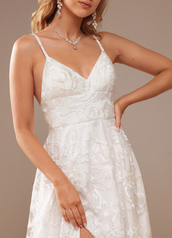 Robe Nuptiale Élégante À Fente - gallery 1