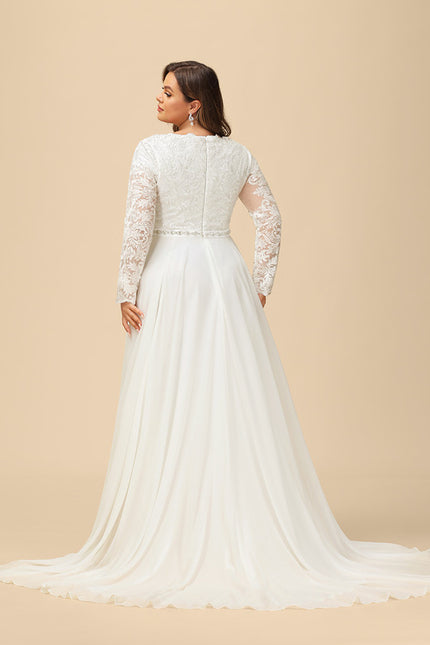 Robe Nuptiale Romantique À Manches Longues - gallery 6