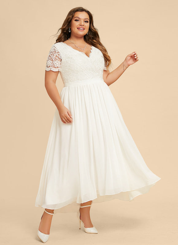 Robe Nuptiale Fluide À Dentelle - gallery 9