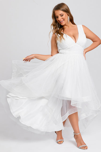 Robe Nuptiale Tulle Asymétrique Élégante - gallery 9
