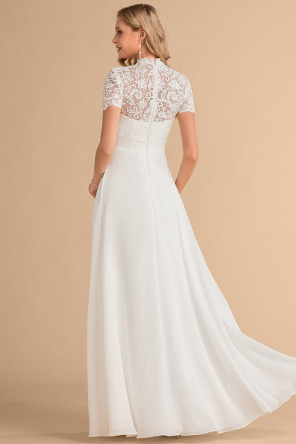 Robe Nuptiale Col Montant Romantique - gallery 1