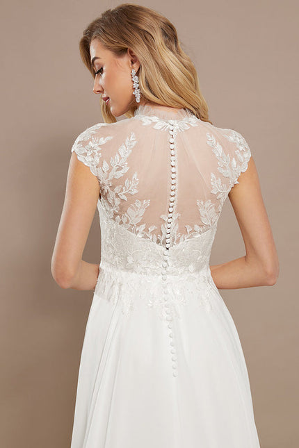 Robe Nuptiale Col Montant Romantique - gallery 5