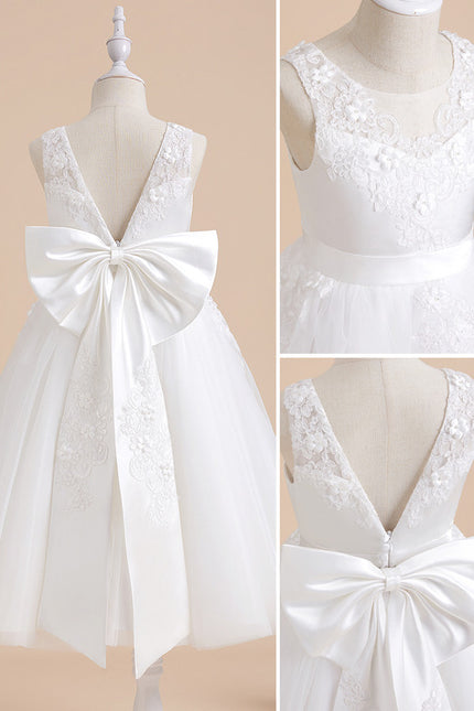 Robe Enfant Élégante À Nœud Satin