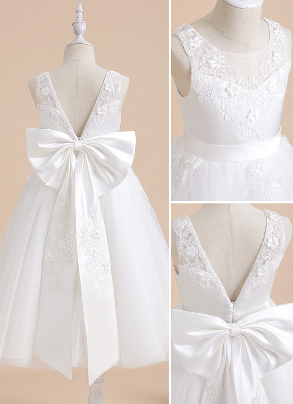 Robe Enfant Élégante À Nœud Satin