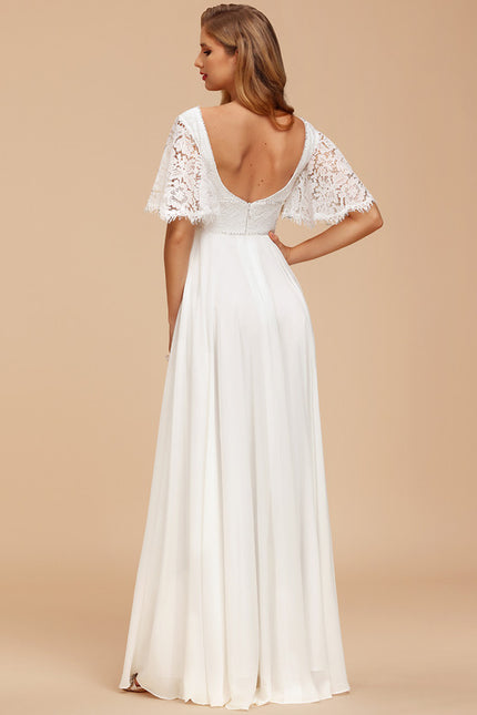 Robe Nuptiale Col V Aérienne Élégante - gallery 1