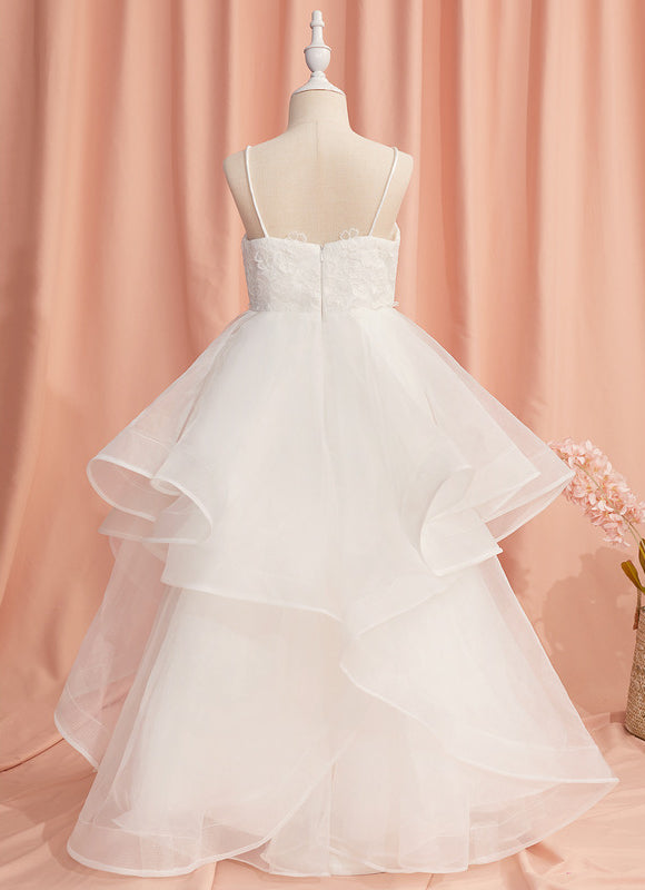 Robe Enfant Tulle À Volants Élégants - gallery 2