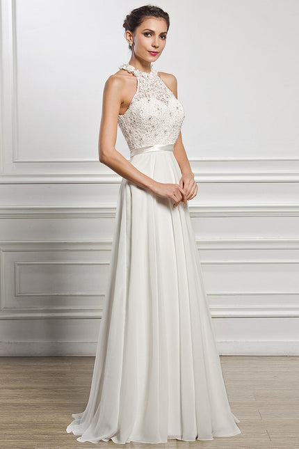 Robe Nuptiale Col Montant Chic - gallery 3