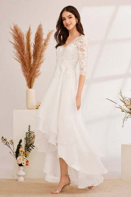 Robe Nuptiale Fluide À Volants Raffinés - gallery 4