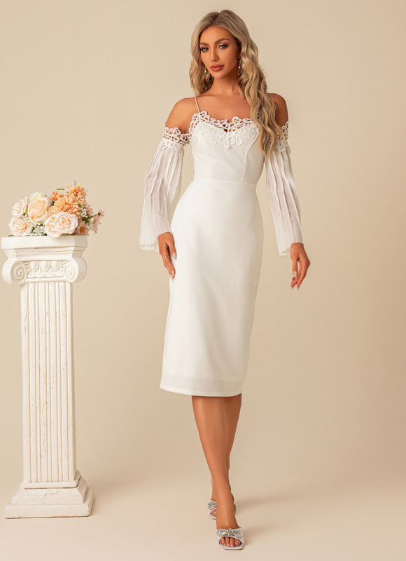Robe Midi Élégante À Manches Fluides - gallery 2