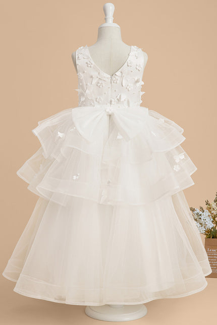 Robe Enfant Nuptiale À Volants - gallery 5