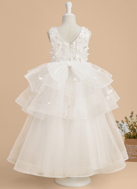 Robe Enfant Nuptiale À Volants - gallery 5