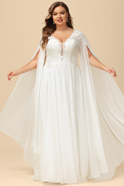 Robe De Mariée Fluide Avec Cape - gallery 9