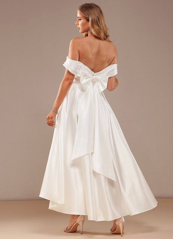 Robe Nuptiale Satinée Épurée Élégante - gallery 3