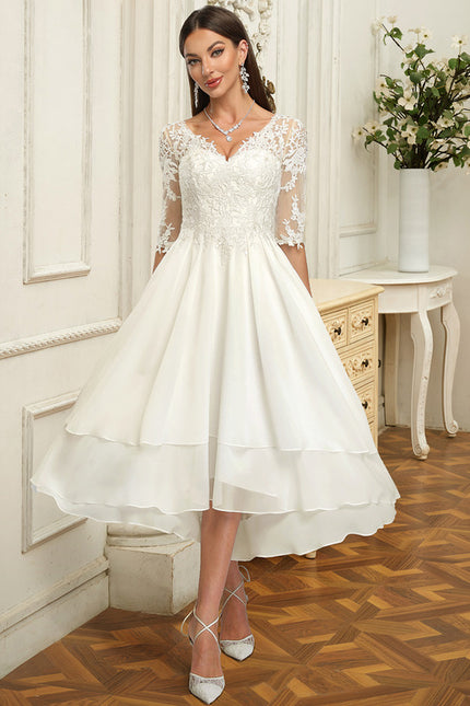 Robe Nuptiale Élégante À Volants