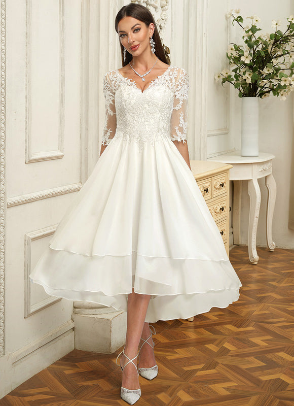 Robe Nuptiale Élégante À Volants