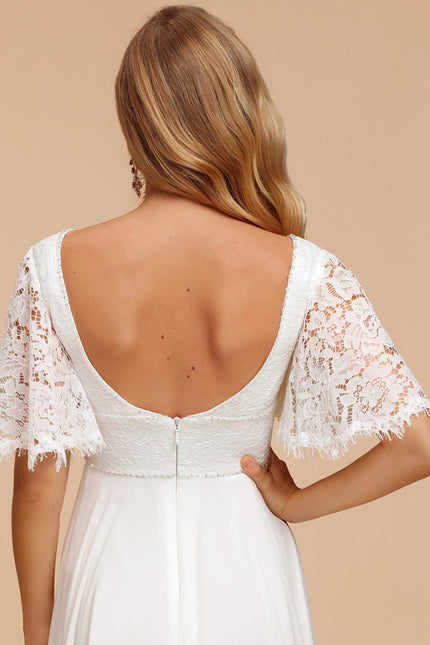 Robe Nuptiale Col V Aérienne Élégante - gallery 4