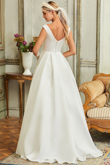 Robe De Mariée Moderne En Soie - gallery 2