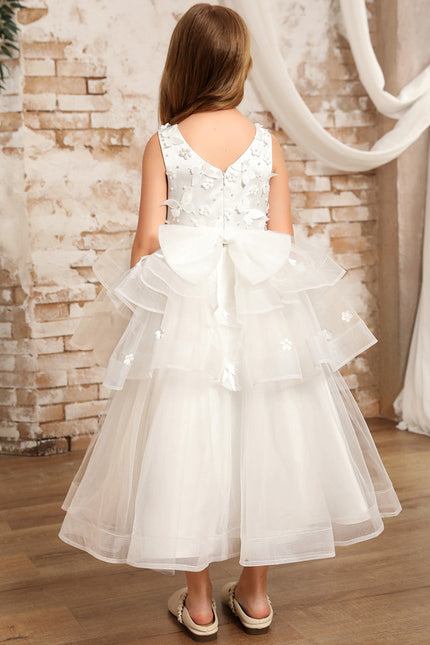 Robe Enfant Nuptiale À Volants - gallery 4