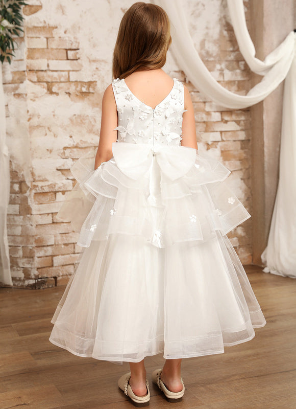 Robe Enfant Nuptiale À Volants - gallery 4