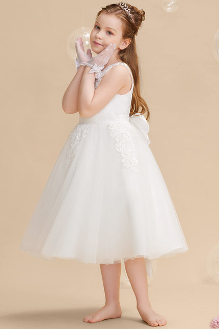 Robe Enfant Élégante À Nœud Satin - gallery 4