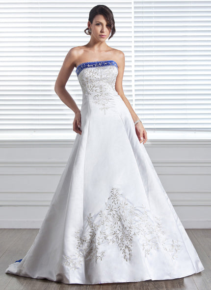 Robe De Mariee Bleu Et Blanche