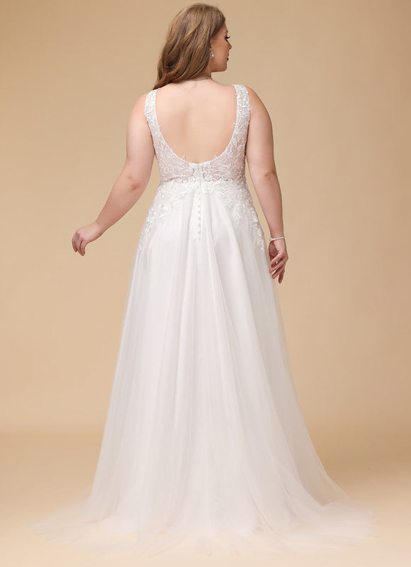 Robe Nuptiale Vaporeuse À Paillettes - gallery 8