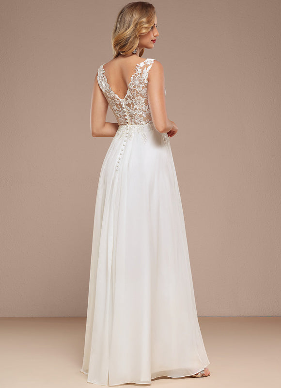 Robe Nuptiale Col V Scintillante - gallery 1