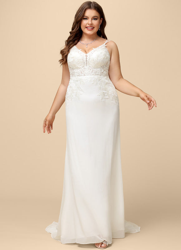 Robe De Mariée Moderne En Mousseline - gallery 9