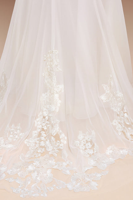 Robe Nuptiale Élégante À Traîne - gallery 5