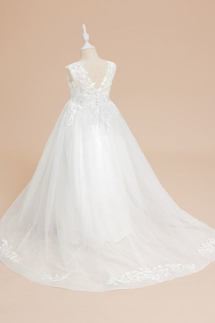 Robe Enfant Nuptiale En Tulle Délicat