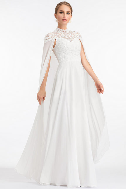 Robe Nuptiale Élégante Avec Cape - gallery 4