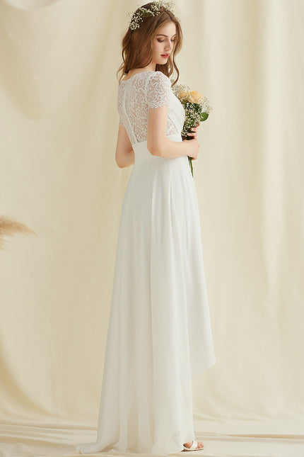 Robe Nuptiale Fluide À Dentelle - gallery 2