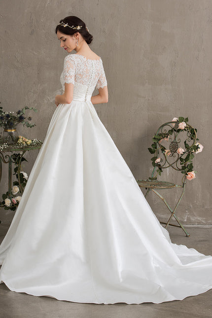 Robe Nuptiale Élégante À Poches - gallery 6
