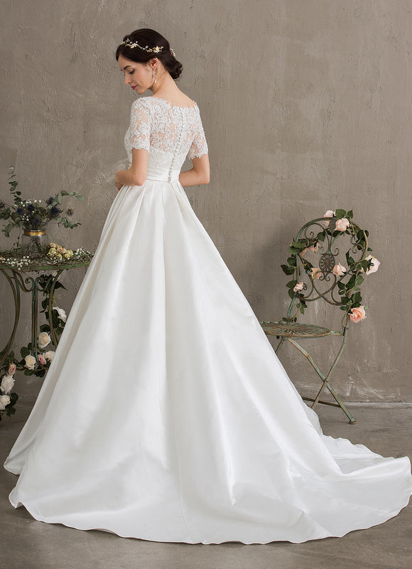 Robe Nuptiale Élégante À Poches - gallery 6