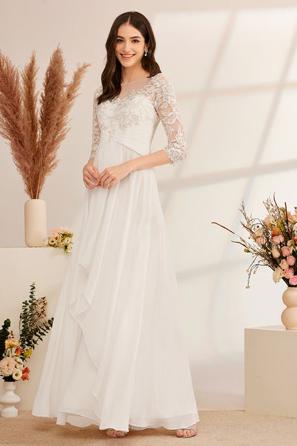Robe De Mariée Fluide À Volants - gallery 4